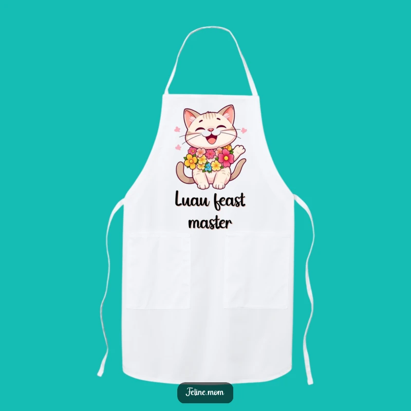 Funny Aloha Cat Apron: Tropical Kitchen Fun, Practical Funny Gift for Cooks