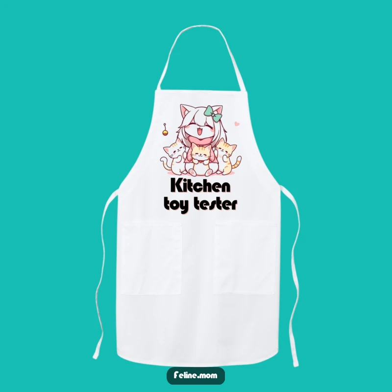 Funny Kawaii Cat Lady Apron: Playful Cats Kitchen Fun, Ideal Funny Gift