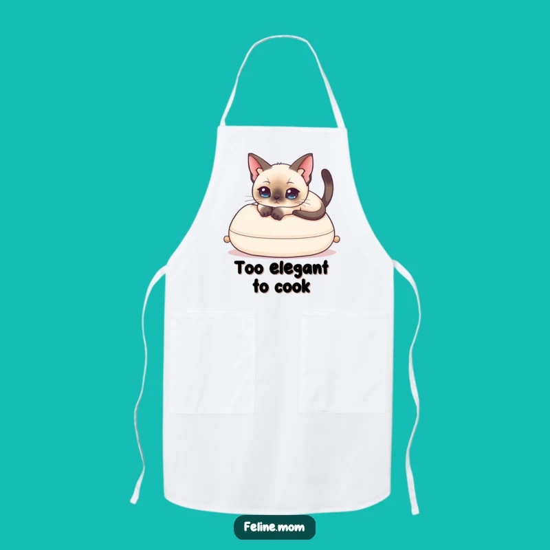 Funny Siamese Cat Apron: Elegant Kitchen Style, Hilarious Chef's Companion, Great Funny Gift