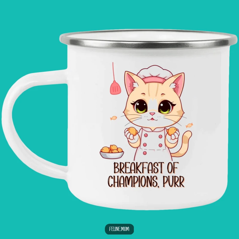 Funny Cat Lady Chef Camping Mug: Outdoor Adventures, Perfect Funny Gift!