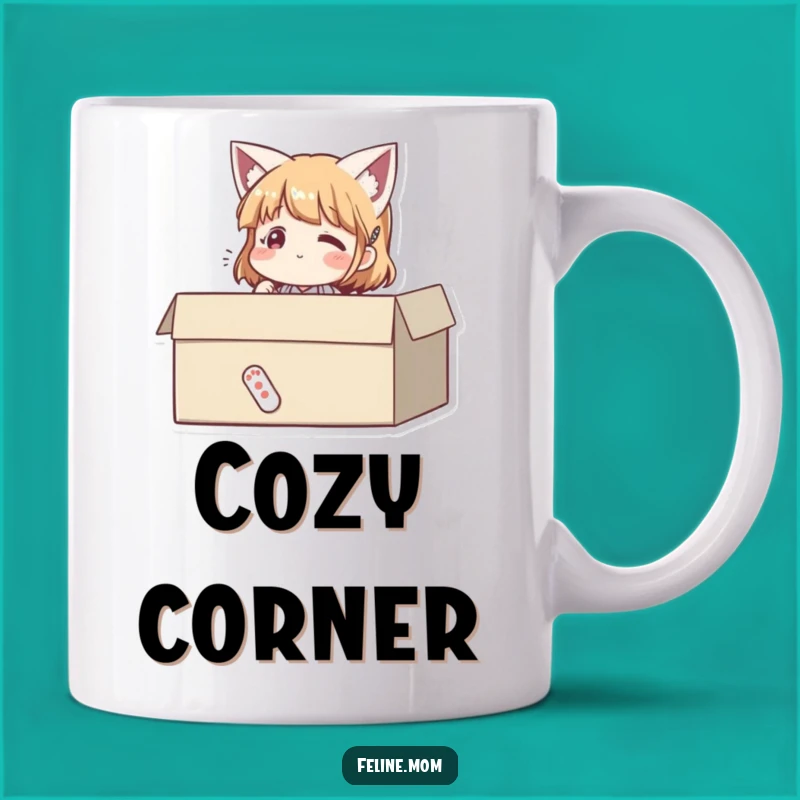 Funny Cat Woman Box Mug - Content & Purrfectly Hilarious Gift!