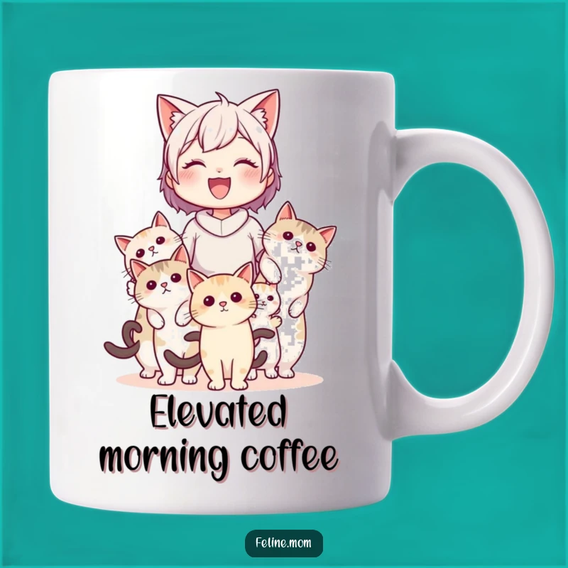 Funny Cat Lady Carried by Cats Mug: A Hilarious Tribute to Feline Devotion