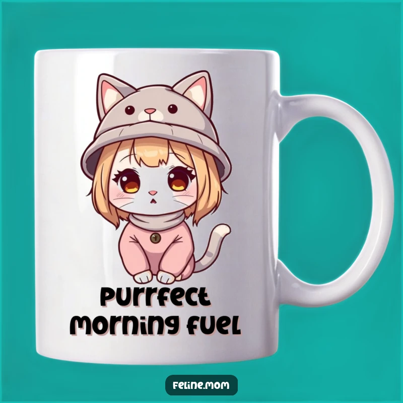 Funny Cat Lady Hat Mug - Whimsical Cat Ear Accessory Gift for Feline Fans