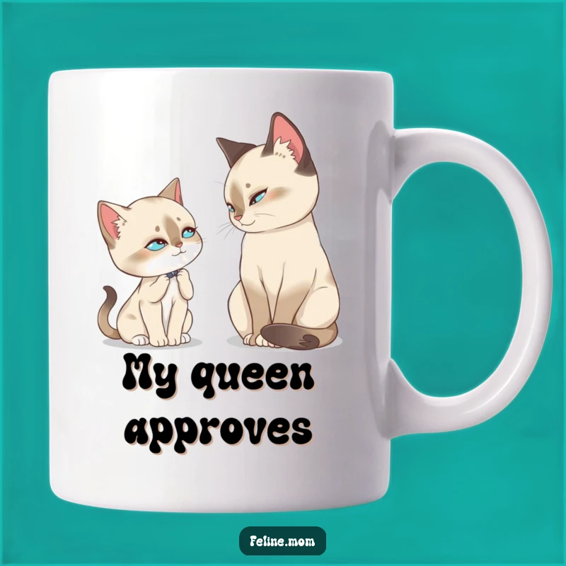 Funny Siamese Cat Slow Blink Mug: Regal Feline's Affectionate Gift for Cat Lovers