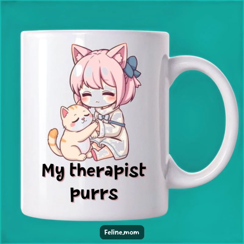Funny Kawaii Cat Lady Petting Cat Mug: Cherish Sweet Moments with a Purrfect Gift