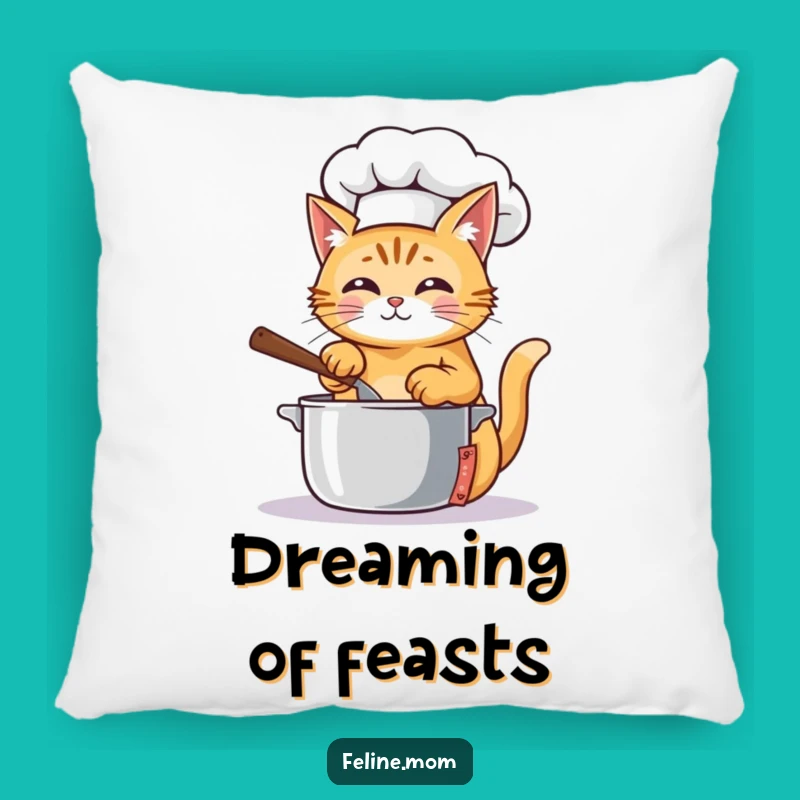 Funny Ginger Chef Cat Pillow - Culinary Comfort and Hilarious Style, Perfect Funny Gift