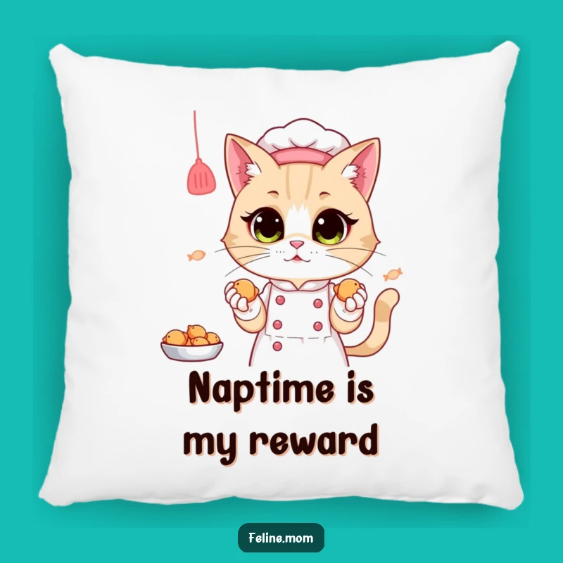 Funny Cat Lady Chef Pillow: Cozy Cat Decor, The Perfect Comfy Funny Gift!