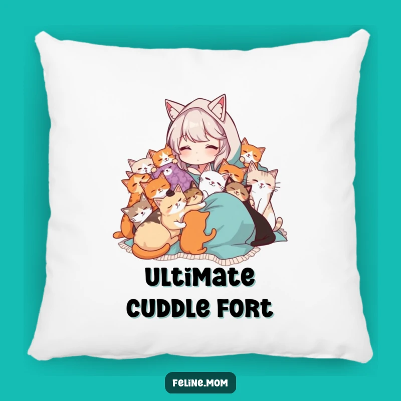 Funny Cat Lady Pillow: Cozy Cat Cuddles, Purrfect Cushion for Feline Fans