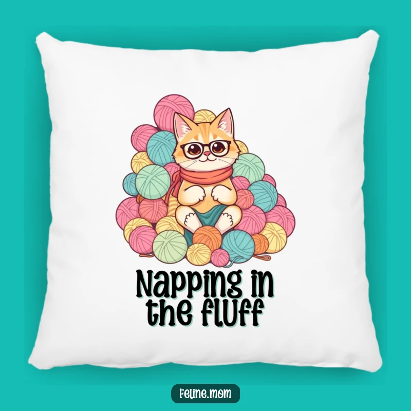 Funny Cat Lady Yarn Pillow for Cozy & Comical Home Decor