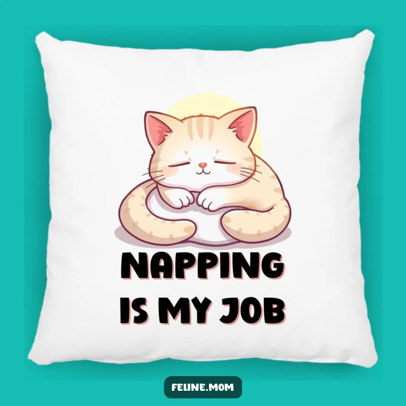 Soft Funny Contented Cat Sunbeam Pillow: Cozy & Relaxing Comfort