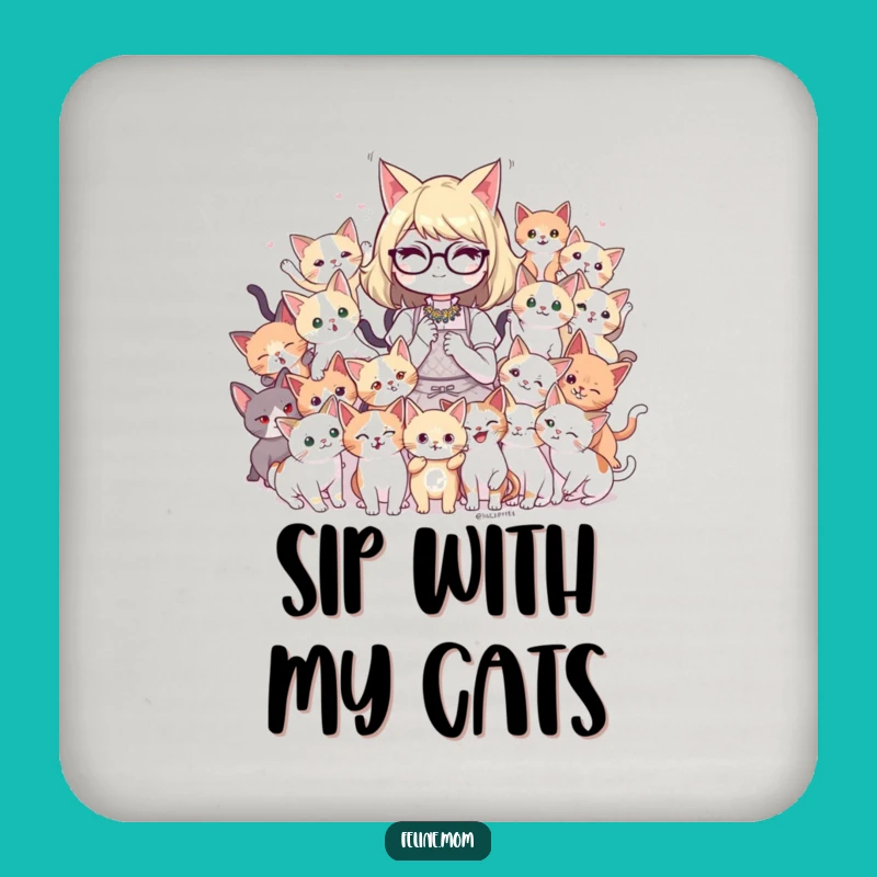 Protect Your Surfaces, Cat Style: Funny Cat Lady Coasters