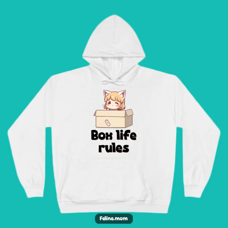 Funny Cat Woman Hoodie - Cozy Box Comfort & Hilarious Vibes!