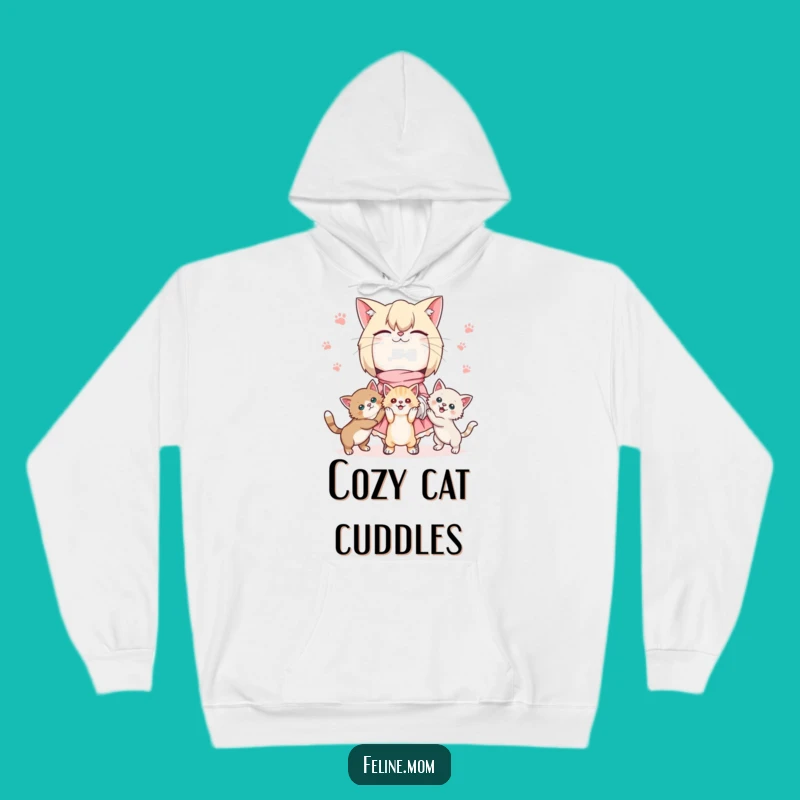 Cozy Kawaii Cat Lady Hoodie: Juggling Kittens, Warm & Funny Gift