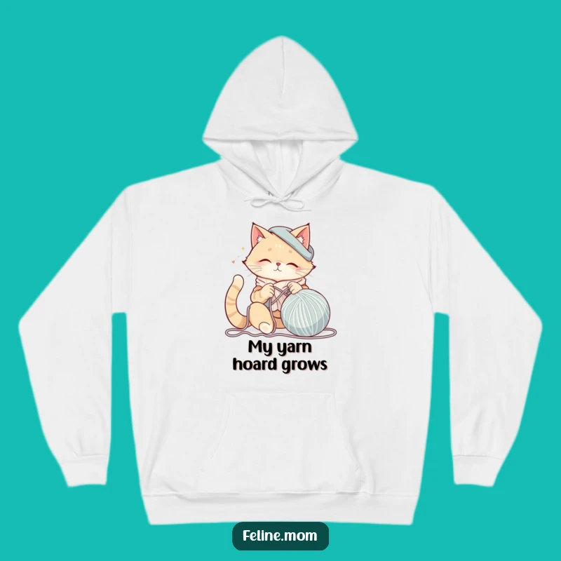 Cozy Knits and Cat Cuddles: Funny Cat Lady Hoodie