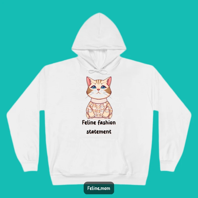 Cozy Funny Cat Lady Hoodie - Cat Face Sweater Sweatshirt Gift