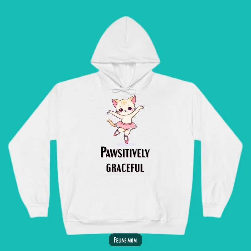 Funny Ballet Cat Hoodie - Cozy Feline Dance Sweatshirt Gift