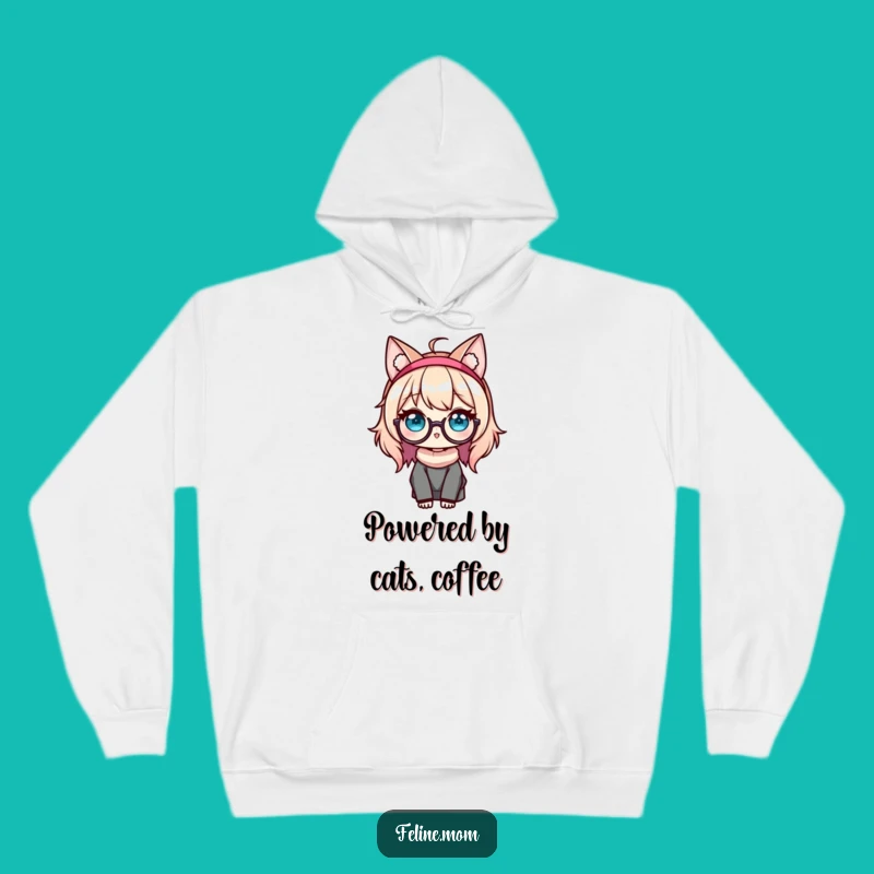 Funny Kawaii Cat Lady Hoodie: Cozy Glasses & Cat Ears, The Ultimate Funny Gift