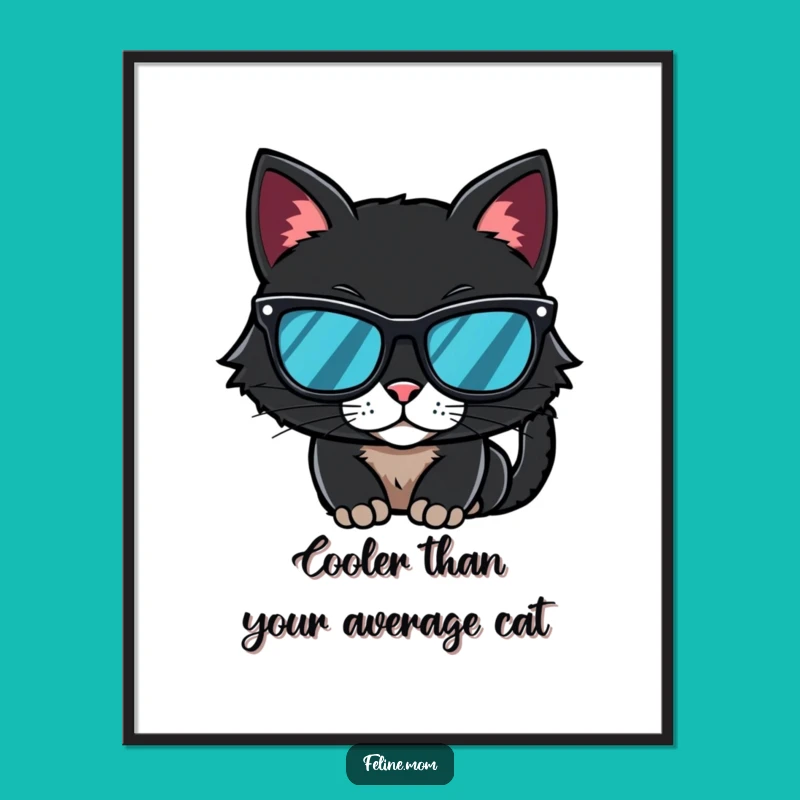 Free Printable Mysterious Cat Wall Art - Cool Downloadable Feline Decor