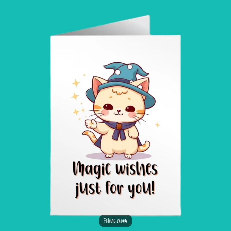Free Printable Wizard Cat Birthday Card: Magic Dust Fun, Downloadable & Hilarious