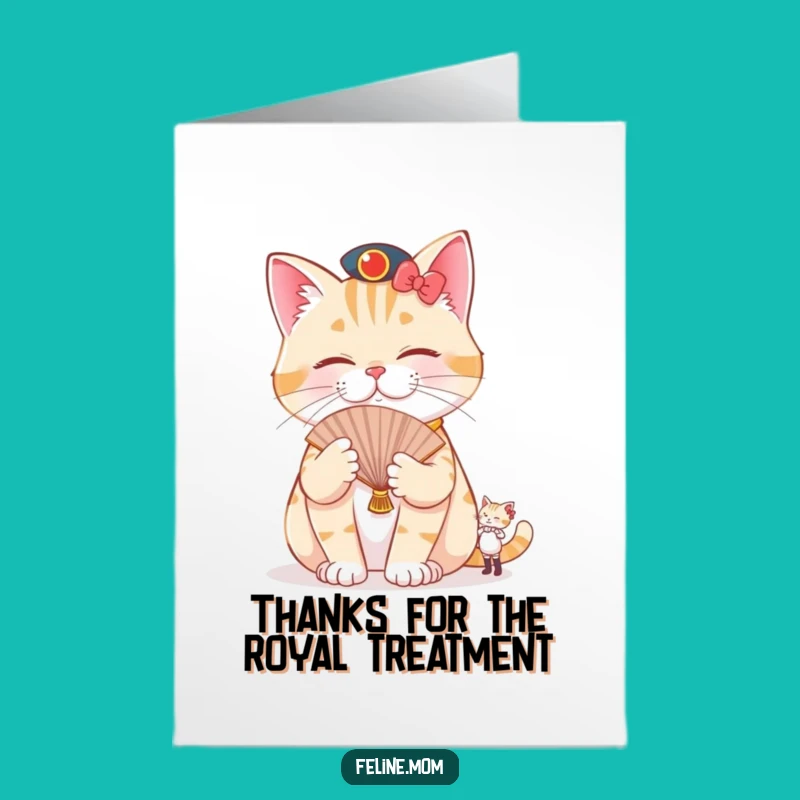Free Printable Pampered Cat Thank You Card: Lavish Gratitude - Funny Downloadable Gift!