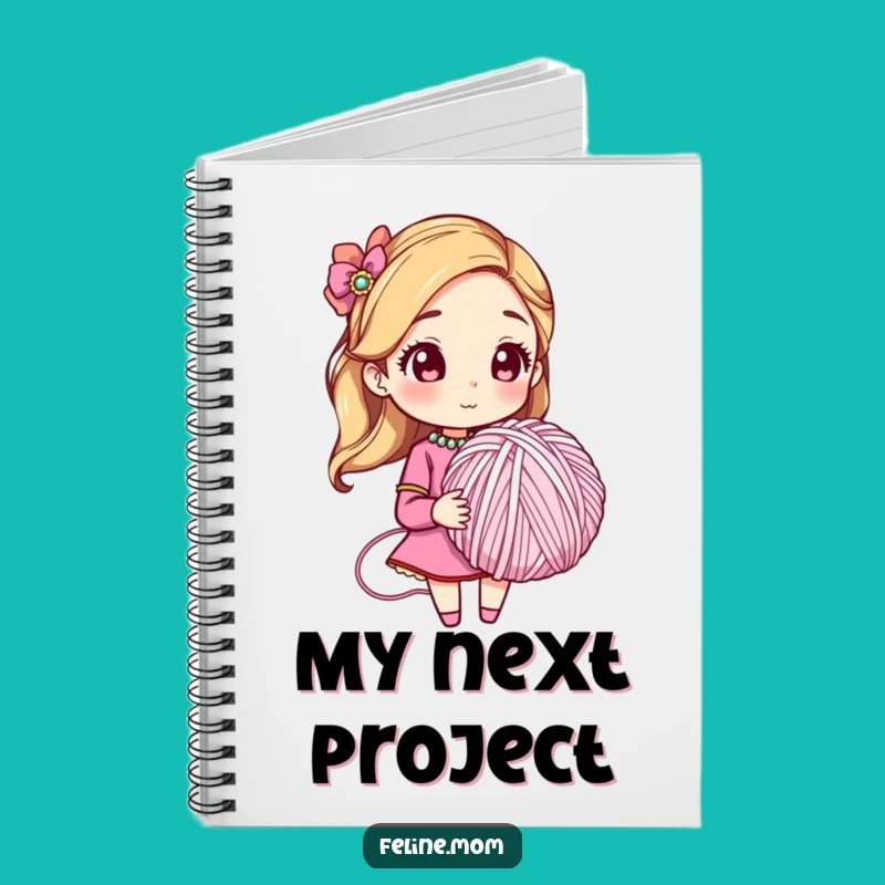 Funny Cat Woman Yarn Notebook - Jot Down Ideas with Humorous Flair!