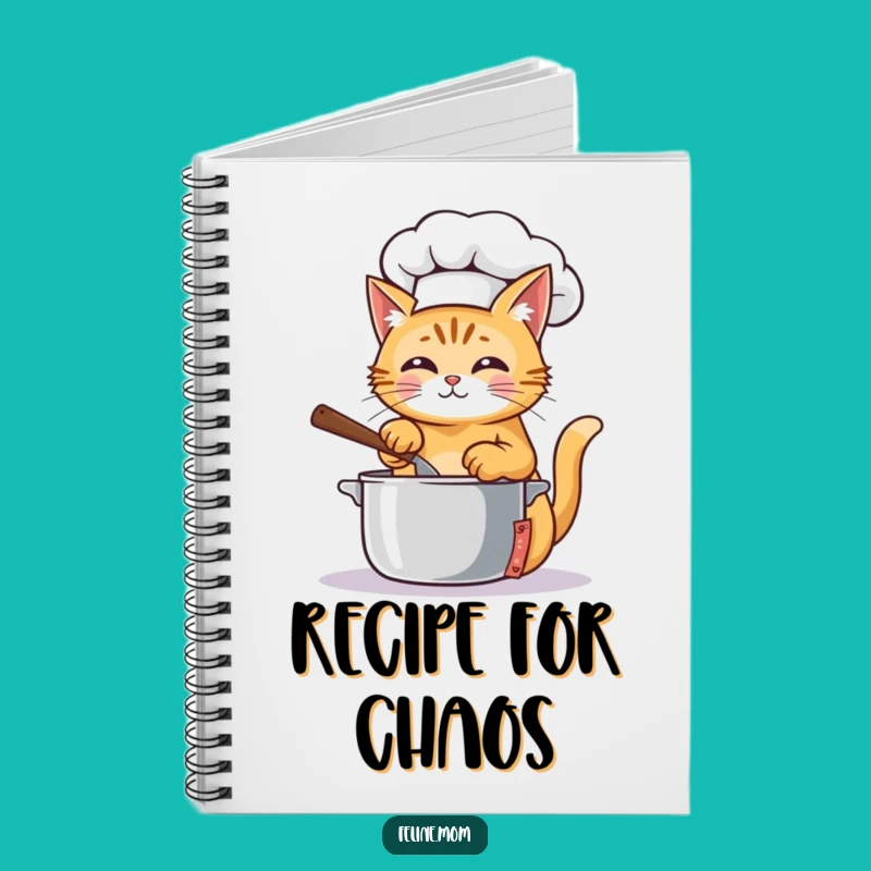 Funny Ginger Chef Cat Notebook - Culinary Notes with a Hilarious Twist