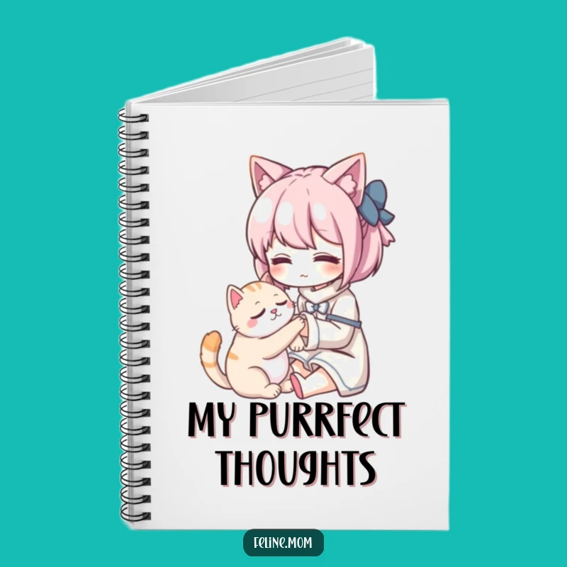 Funny Kawaii Cat Lady Notebook: Journal Your Thoughts with Gentle Feline Charm