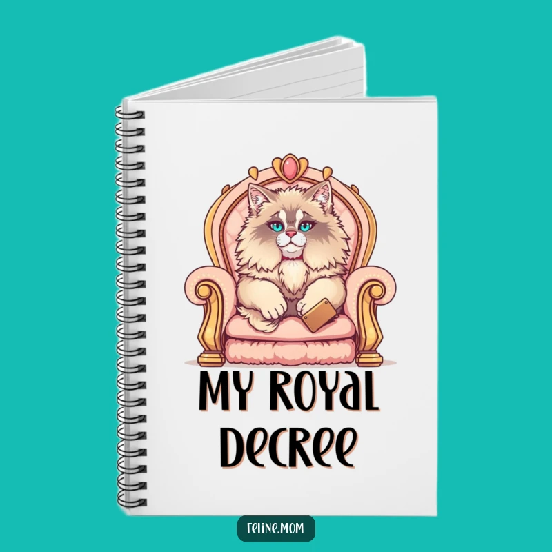 Funny Maine Coon Notebook: Elegant Throne Cat Journal, Hilarious Gift for Notes