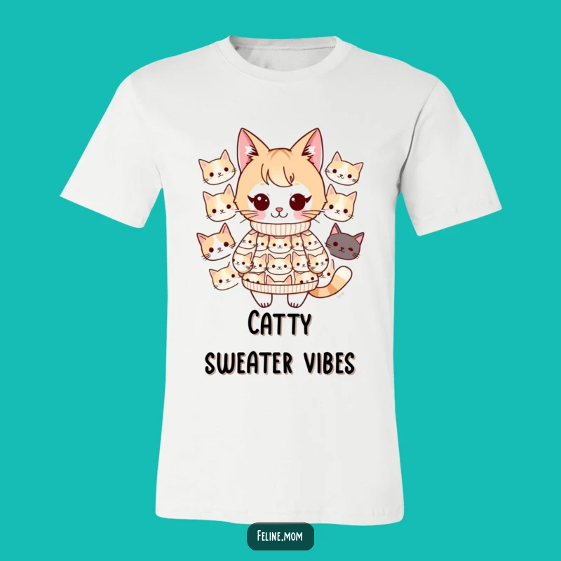 Funny Kawaii Cat Lady T-Shirt: Wear Your Love for Cats with Adorable Style