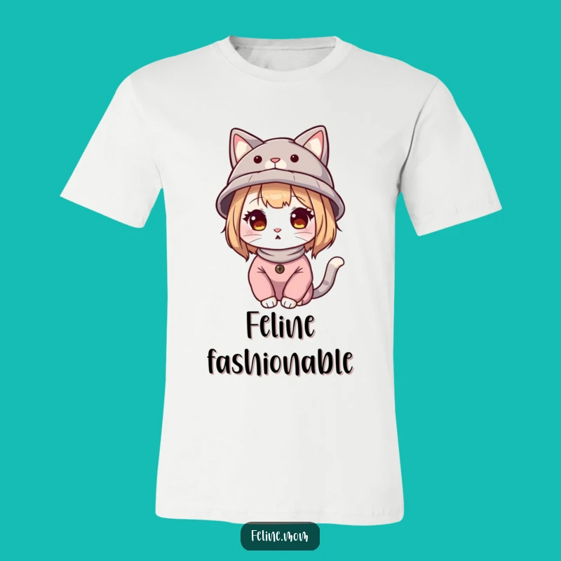 Funny Cat Lady Hat T-Shirt - Quirky Cat Ear Apparel for Feline Enthusiasts