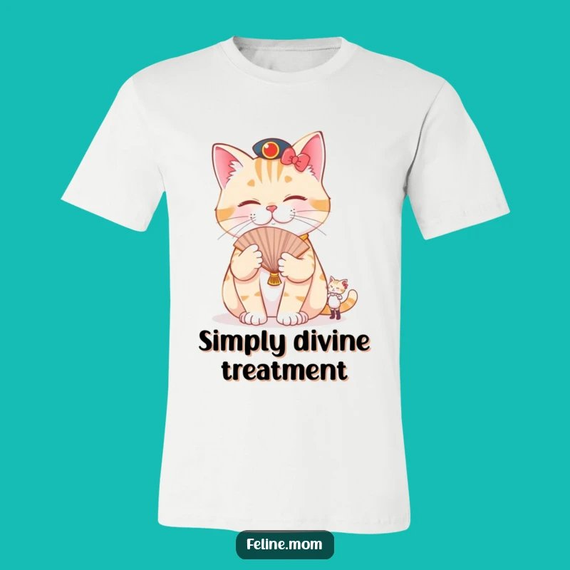 Funny Pampered Cat T-Shirt: Fanned Feline Style, Hilarious Pet Lover Tee