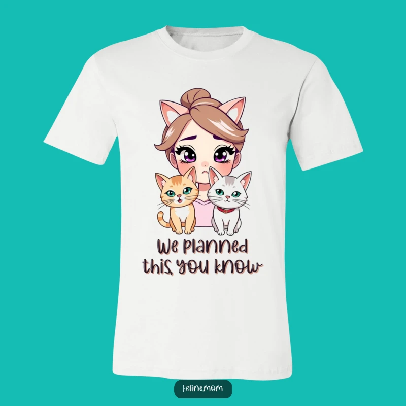 Funny Smirking Woman & Cat T-Shirt - Mischief Makers, Perfect Gift