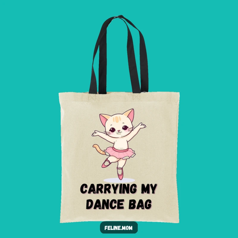 Funny Ballet Cat Tote Bag - Graceful Feline Dance Carry-All