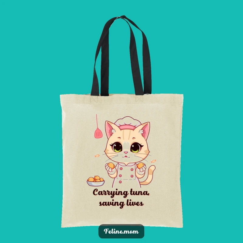Funny Cat Lady Chef Tote Bag: Stylish Cat Mom Accessory, Perfect Funny Gift!