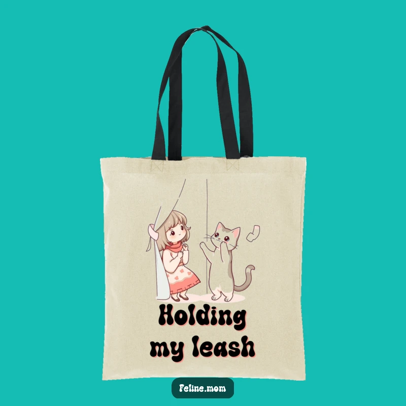 Funny Cat Lady Curtain Cat Tote Bag - Durable Gift for Feline Fanatics