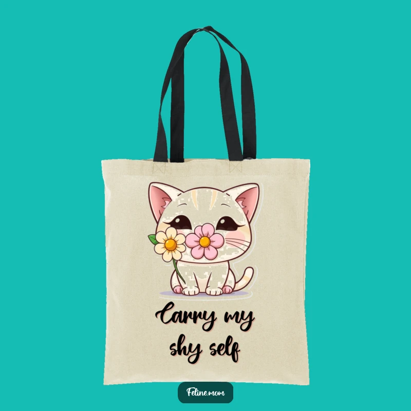 Funny Shy Cat Tote Bag: Stylish Peeking Feline Accessory, Perfect Practical Funny Gift