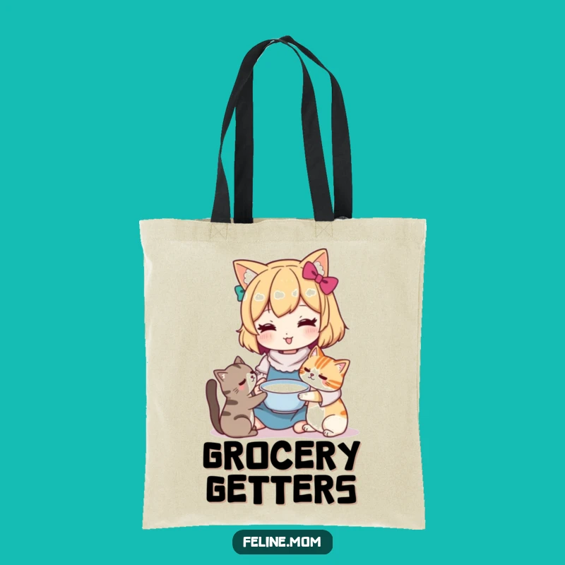 Funny Kawaii Cat Lady Tote Bag: Carry Your Cat Care Essentials with Style
